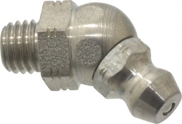 Alemite 45° Head Angle, 1/4-28 Taper Stainless Steel Standard