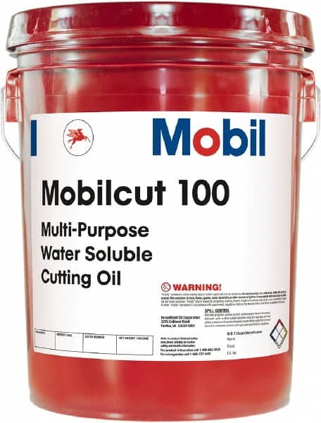 Mobil Mobilcut 5 Gal Pail Cutting Fluid Water Soluble, For Use on Ferrous  Metals & Nonferrous Metals 121096 - 42963926