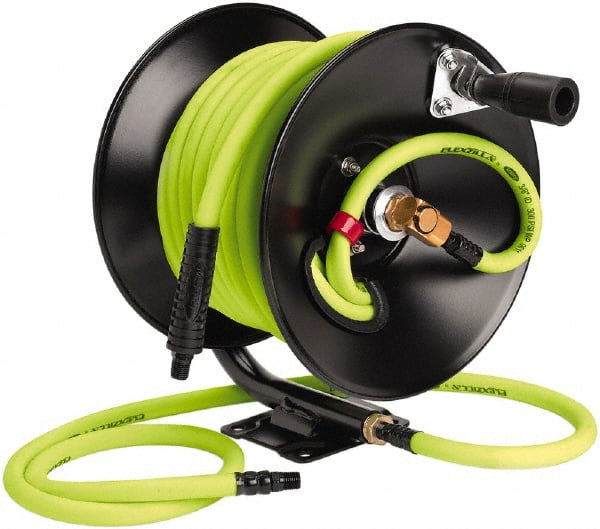 Flexzilla Manual Air Hose Reel Open Face Fixed Heavy Duty 3/8in x 50ft