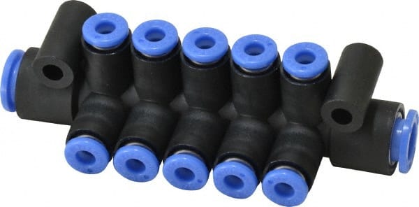 SMC Pneumatics 8mm Inlet, 4mm Outlet Manifold 86mm Long 2, Inlet