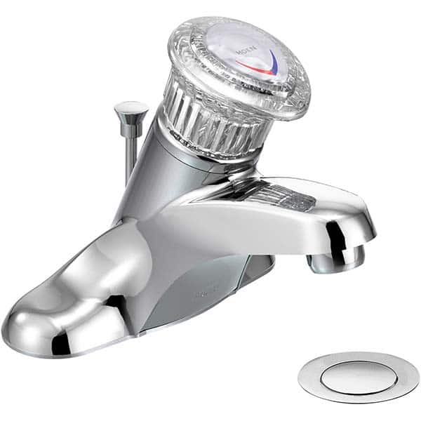 Moen Knob Handle, Deck Plate Bathroom Faucet One Handle, Pop Up