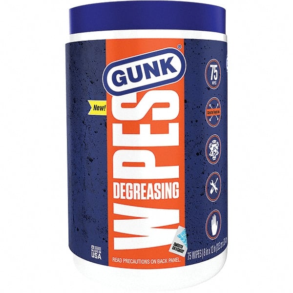 GUNK 75 Wipes Tub Automotive Engine Cleaner/Degreaser Butyl  3-hydroxybutyrate, Nonflammable EDW75 - 98562465 - Penn Tool Co., Inc
