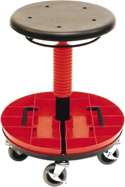 ShopSol 300 Lb Capacity, 5 Wheel Trolley Stool Polyurethane, 18