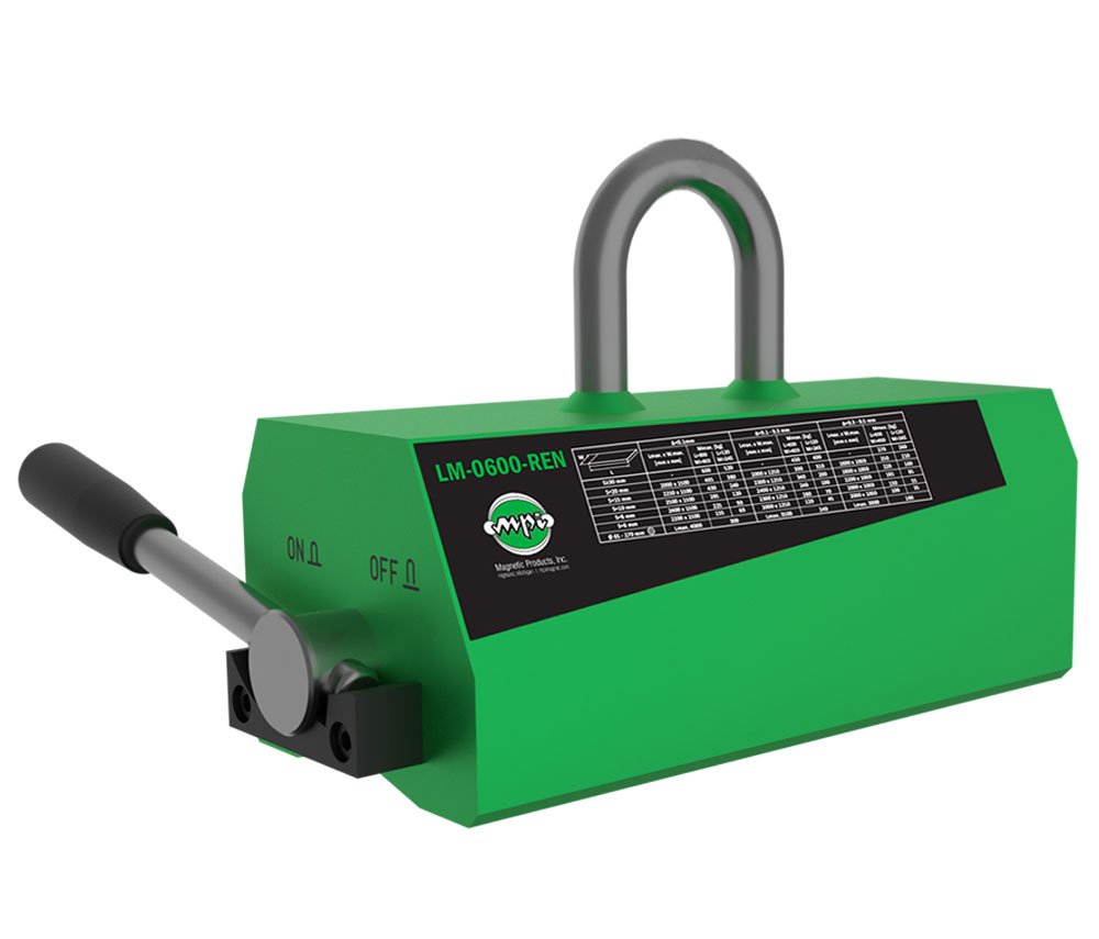 MPI LM300 Rare Earth Permanent Lifting Magnet, 660 lbs. Workload