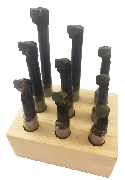 9-Piece 1/2" Shank Carbide Tipped Boring Bar Set - Lathe Tool - Netuera 208509