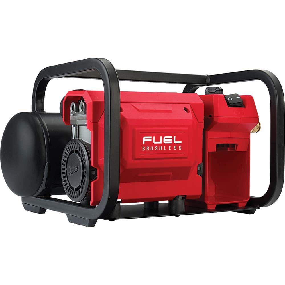 Milwaukee Tool Portable Electric Air Compressors Horsepower 0 CFM 1.2 Tank Capacity 2 Gal. Configuration Hot Dog Maximum Working Pressure