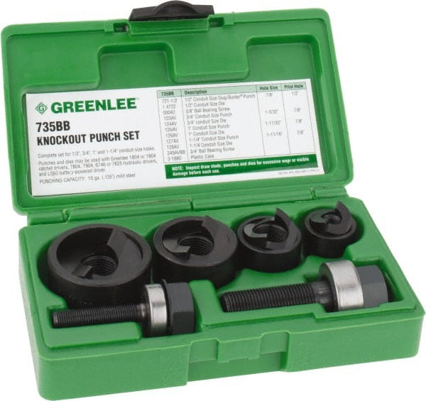 Greenlee 11 Piece, 1/2 to 1-1/4