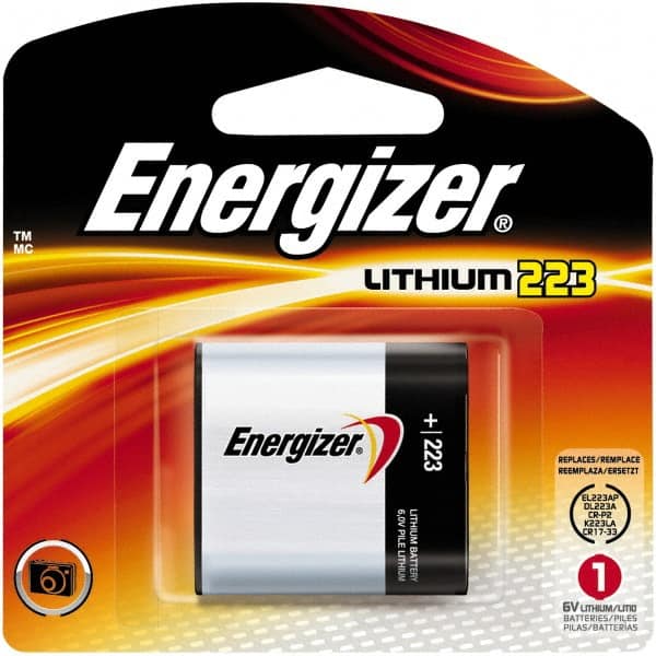 Energizer Size 223, Lithium, Photo Battery 6 Volts, Flat Terminal