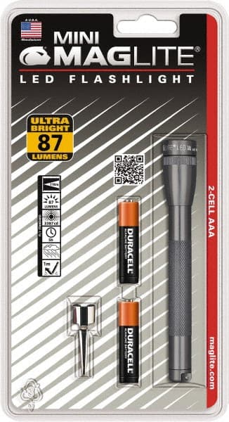 MAGLITE Clear LED Bulb, 111 Lumens, Mini Flashlight Gray Aluminum Body, 2  AAA Alkaline Batteries Included SP32096 - 60384450| Penn Tool Co., Inc