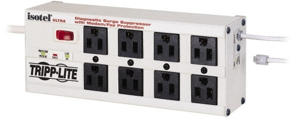 Tripp Lite 8 Outlets, 120 VAC15 Amps, 10 ft. Cord, Power Outlet