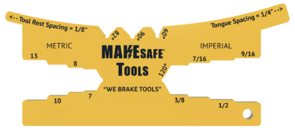 MAKEsafe Bench Grinder Safety Gauge & Multi-Tool - Epoxy Laminate