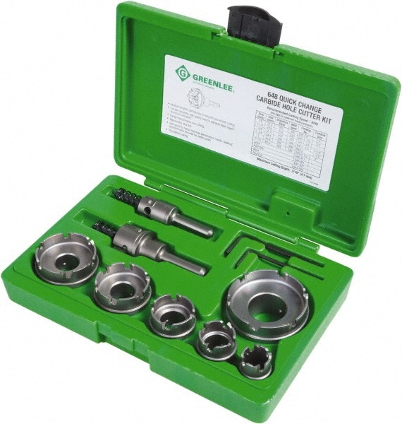Greenlee 8 Piece, 7/8 to 2-1/2