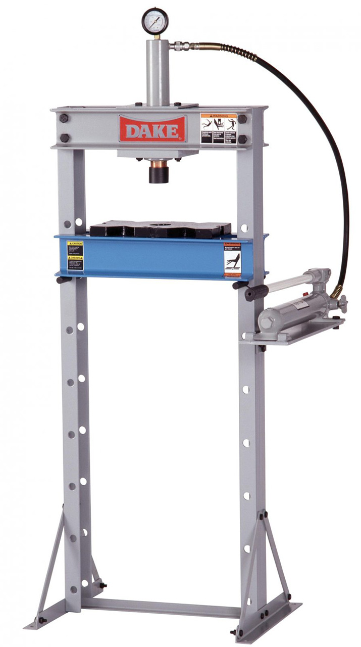 Dake H-Frame Utility Hydraulic Floor Press F-10, 10 ton, 60
