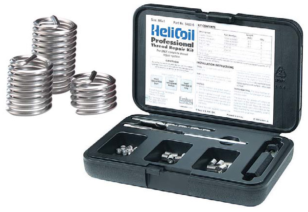 Thread repair kit 1xD,1,5xD,2xD Helicoil M6 (60 inserts)