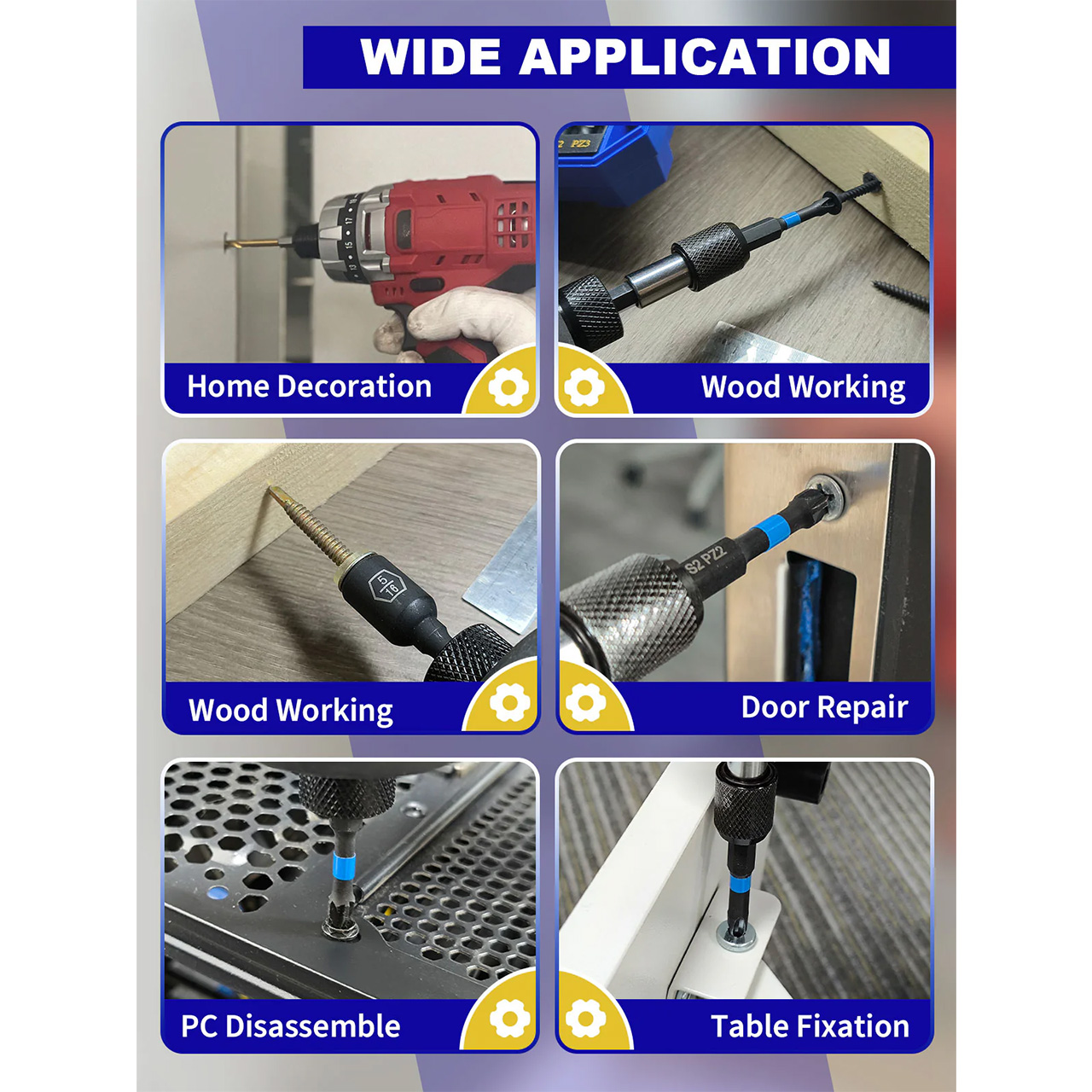 JEFE HEX Handree 48-piece Hex Shank Impact Drill and Screwdriver