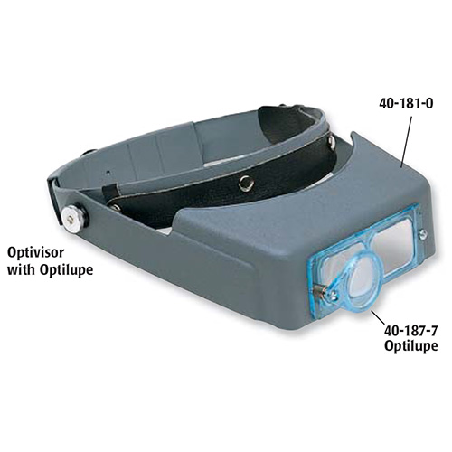 Optivisor Magnifier with Headband Mount, 1.5x Magnification, 20 Focal  Distance - 40-181-0 - Penn Tool Co., Inc