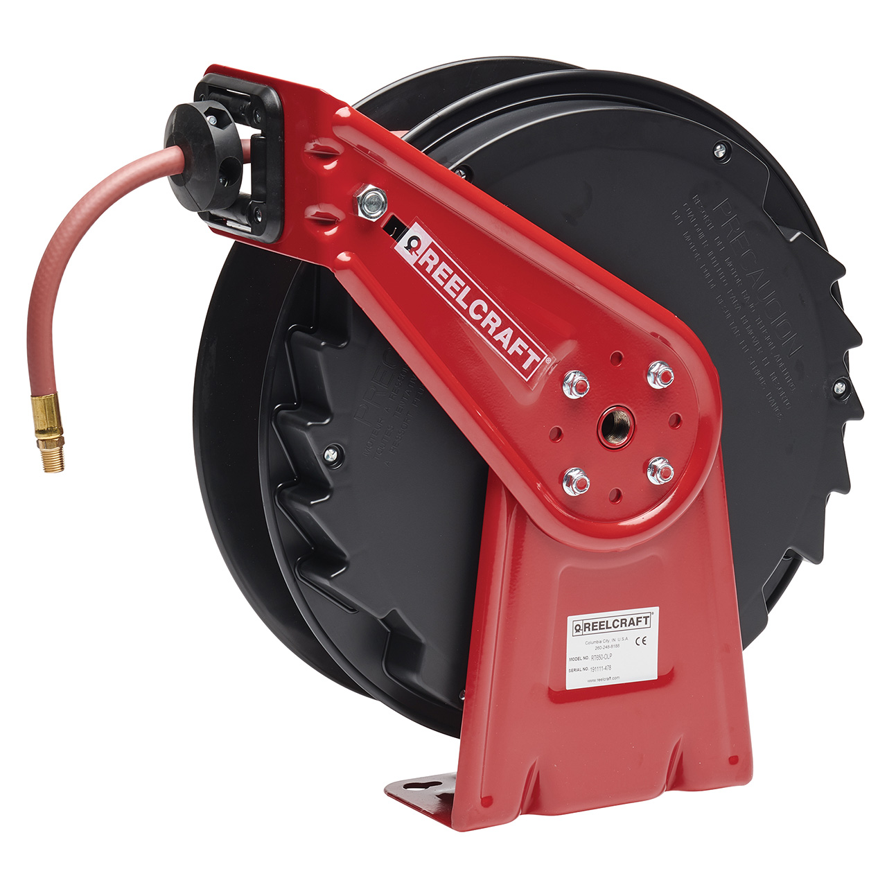 Reelcraft RT650-OLP 3/8x50' Medium Duty Spring Retractable Hose Reel