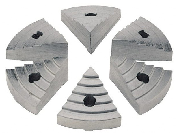 H &O 床JAWS 床JAWS h&o 3Pcs Steel Jaws Set Hard Jaws for Kitagawa