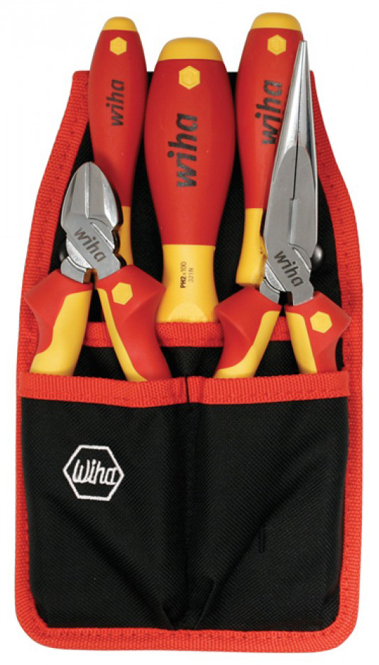 Wiha Insulated Belt Pack Pouch Set, Pliers/Cutters/Screwdrivers