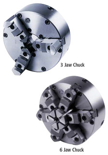 Z LIVE CENTER K11-160 6" 3-Jaw Self-Centering Lathe Chuck - Semi Steel, 0.002" Accuracy