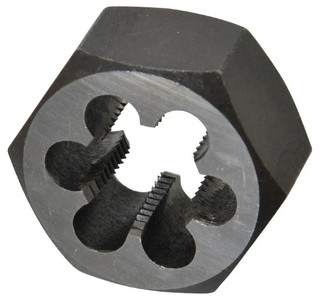 Gyros 92-93600 Carbon Steel Hex Rethreading Die, 3-3/4 – 4 TPI