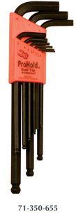Bondhus 10999 Satz 9 Balldriver Inbusschlüssel – Größen 1,5 Bis 10 Mm, Gewinkelt Für Schwer Erreichbare Stellen