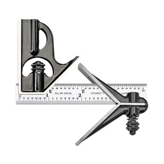 Hardened Steel Square And Center Heads With Regular Blade Combination Square Starrett 33HC-18-16R Forged 16R Graduation 18 Size 18 Size Smooth Black Enamel Finish Hardened Steel Square And Center Heads With Regular Blade Combination Square Starrett 33HC-18-16R Forged 16R Graduation 18 Size 18 Size Smooth Black Enamel Finish