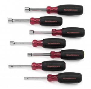 GEARWRENCH 7 Pc. SAE Full Hollow Shaft Cushion Grip Nut Driver Set ...