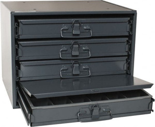 Durham 4 Drawer, 96 Compartment, Small Parts Slide Rack Cabinet w/Drawers 11-3/4 Durham 4 Drawer, 96 Compartment, Small Parts Slide Rack Cabinet w/Drawers 11-3/4