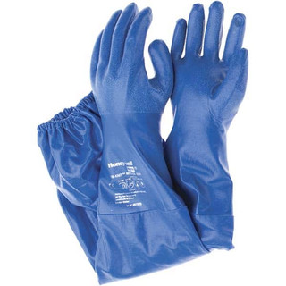 Honeywell North Chemical Resistant Gloves NITRIKNIT SZ8 BLU 1PR NITRI ...