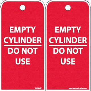 NMC Pack of (100) 4" High x 8" Long, EMPTY CYLINDER-DO NOT USE, English ...