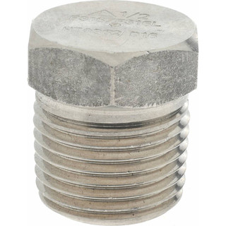 Merit Brass 1/2" 316/316L Stainless Steel Pipe Hex Head Plug MNPT Ends ...