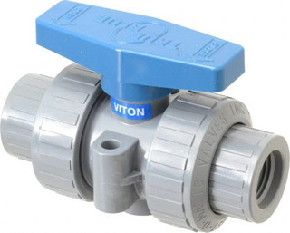 Plast-O-Matic Valves 1/2" Pipe, Full Port, CPVC True Union Design Ball ...