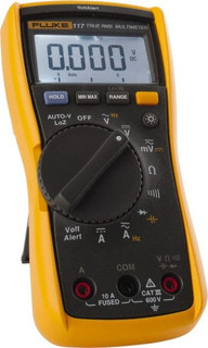 Fluke 117, CAT III, 600 VAC/VDC, Digital True RMS Auto Ranging Manual ...