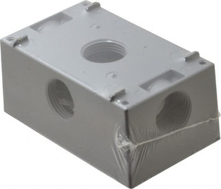 Crouse-Hinds 4-9/16 x 2-7/8 x 2" Aluminum Rectangular Weather Resistant ...