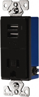 Cooper Wiring Devices 2 USB Port, 1 Receptacle, 125 VAC, 5 VDC USB ...