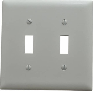 Legrand Stainless Steel Wall Plate - 2 Gang Decorator Rocker Cover, Brushed Finish