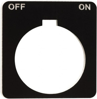 Schneider Electric Square, Plastic Legend Plate - Off-On Black ...
