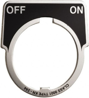 Square D Half Round, Metal Legend Plate - Off-On Black and Red ...