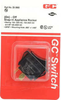 GC/Waldom Electronics DPST, Momentary (MO), On-Off Sequence, Appliance ...