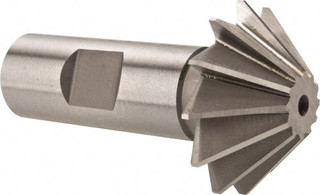 HHIP 45 Degree HSS Single Angle Chamfer Cutter - 1" Diameter, 1/2" Shank, For Milling & Deburring