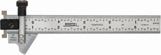 Single Point Ruler SPI 6 Inch Long x 3/4 Wide Blade, 118° Bevel Angle, Steel Ruler Drill ...