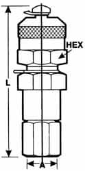 VOSS 9/16 Thread, 6,000 Max psi, Test Point To JIC Swivel 68mm Long ...