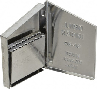 Huot 10400 Drill Bit Index – Steel Case For Wire Gauge Bits #61 To #80 (Holds 20 Bits, Bits Not Included)