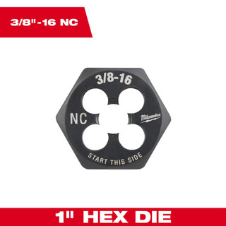 Milwaukee Tool Hex Rethreading Dies, Thread Size (Inch): 3/8-16 ...