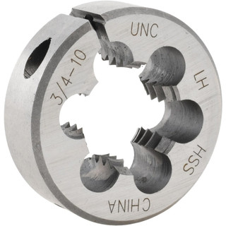 3/4"-28 UN Round Die – Right Hand Machine Thread Die, Alloy Tool Steel, For External Thread Repair & Cutting
