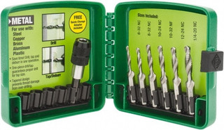 Greenlee #6-32 to 1/4-20 UNC, 2-1/4" Overall Length, 1-1/4" Drill ...
