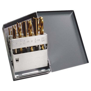 Greenfield Threading Tap & Drill Set: #6-32 to 1/2-13 Taps, 5/16 to 27/ ...
