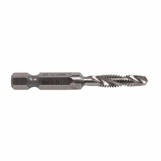 Greenlee Combination Drill Tap: #12-24, 2B, 2 Flutes, High Speed Steel ...