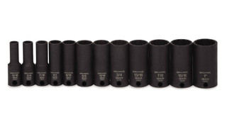 Williams Industrial Tools 12 pc 3/8" Drive 12-Point SAE Deep Socket Set ...